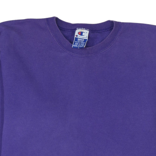 Champion Men's Purple Pullover Sweatshirt Fleece Medium Crew Neck