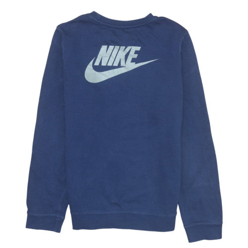 Nike Boys Blue XL Sweatshirt Crew Neck Fleece Logo Pullover