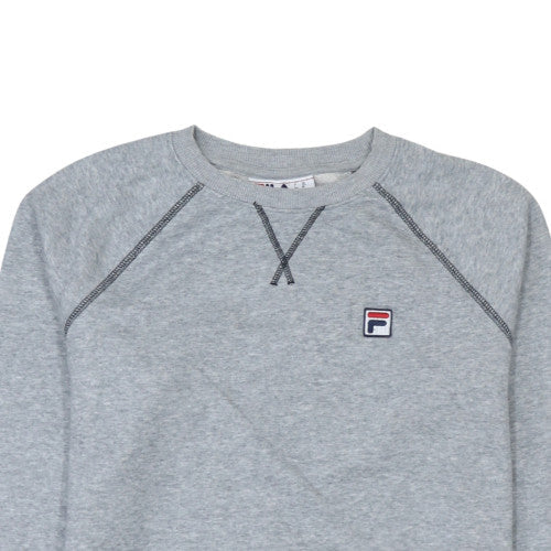 Fila Men's Grey Crew Neck Pullover Sweatshirt Size M