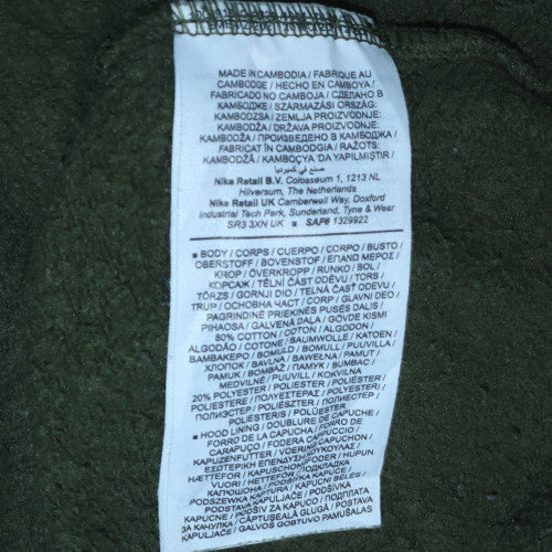 Nike Men's Green Pullover Hoodie S Sports Fleece Sweatshirt
