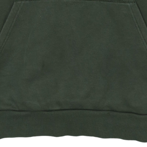 Adidas Boys Green Pullover Hoodie 13-14 Years Fleece Logo Sweatshirt