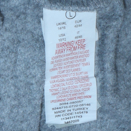 Disney Women Grey Lilo & Stitch Graphic Pullover Sweatshirt Size L