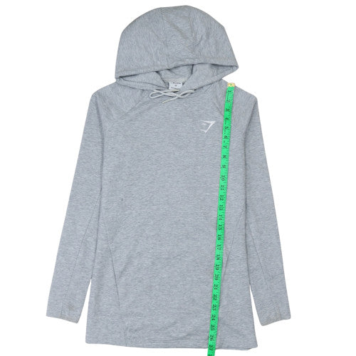 Gymshark Men's Grey XS Pullover Hoodie Slim Fit Lightweight