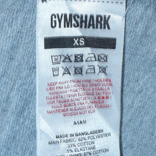 Gymshark Men's Grey XS Pullover Hoodie Slim Fit Lightweight