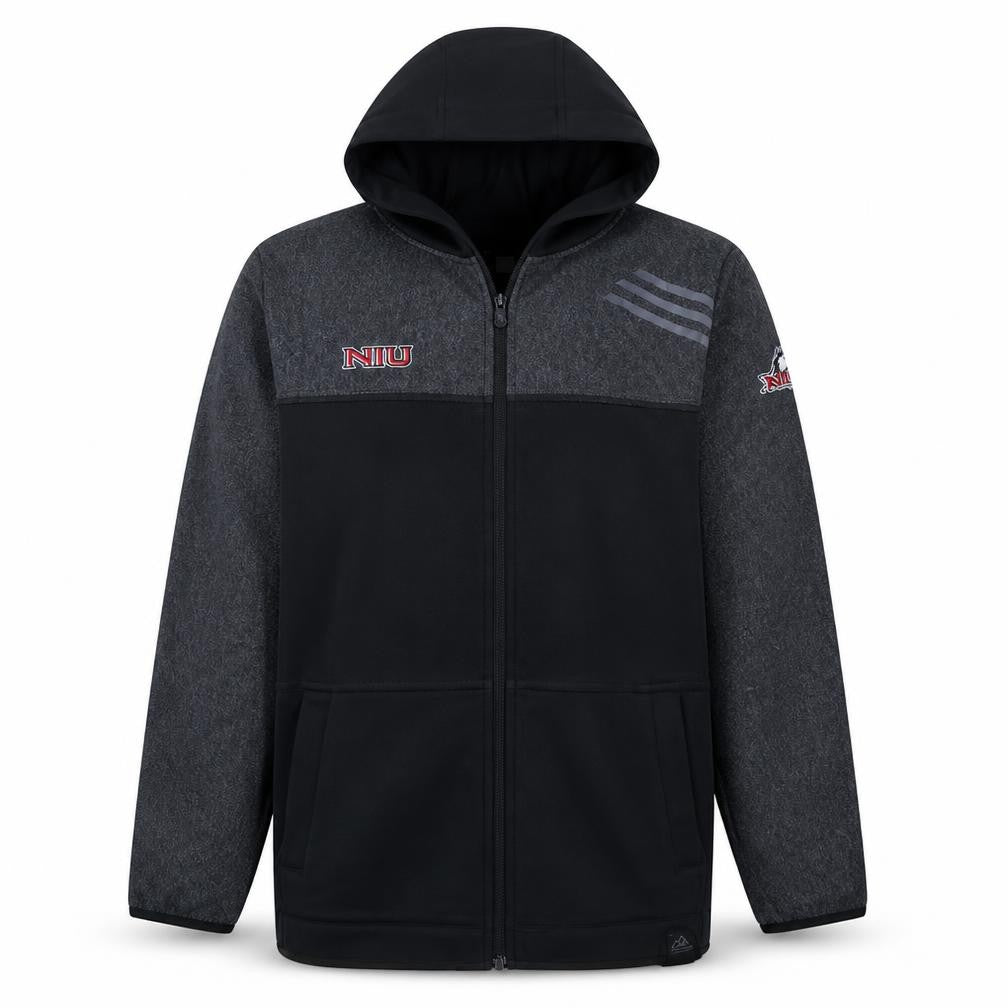 Front view of Adidas Men’s Black NIU Full Zip Hoodie L Regular Fit Polyester