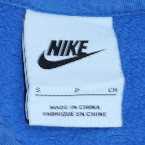 Nike Men's Blue Pullover Hoodie S Fleece Regular Fit Sportswear