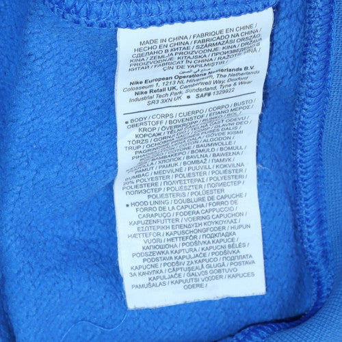 Nike Men's Blue Pullover Hoodie S Fleece Regular Fit Sportswear