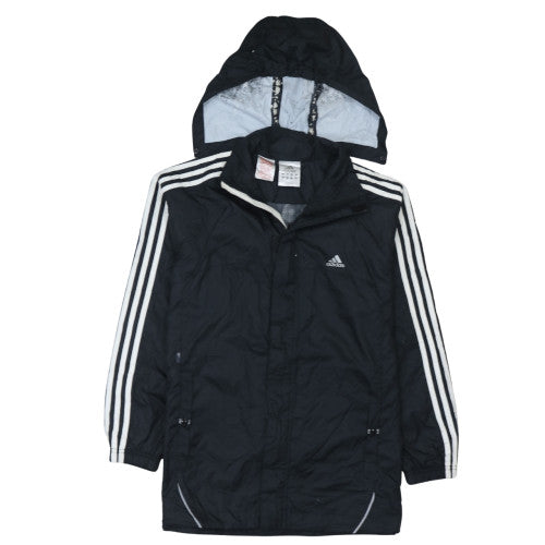 Adidas Womens Black Size 14 Hooded Windbreaker Jacket