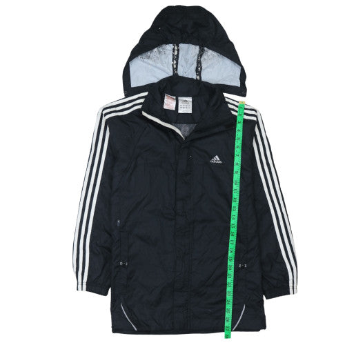 Adidas Womens Black Size 14 Hooded Windbreaker Jacket