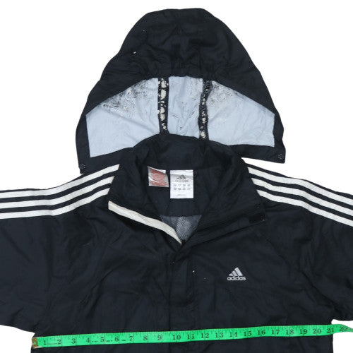 Adidas Womens Black Size 14 Hooded Windbreaker Jacket