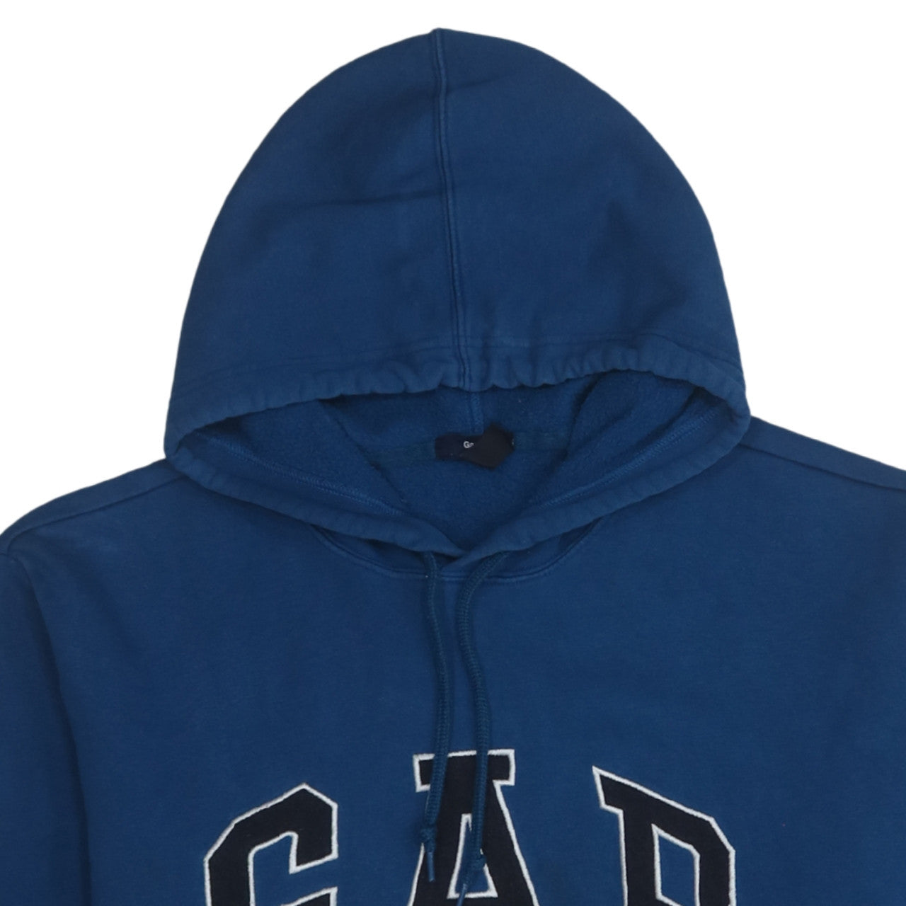 GAP Women Blue Pullover Hoodie XL Logo Embroidered Cotton Blend