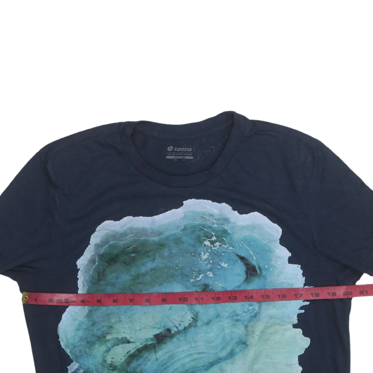 Lotto Men's Blue XL Graphic Sea Print Cotton T-Shirt