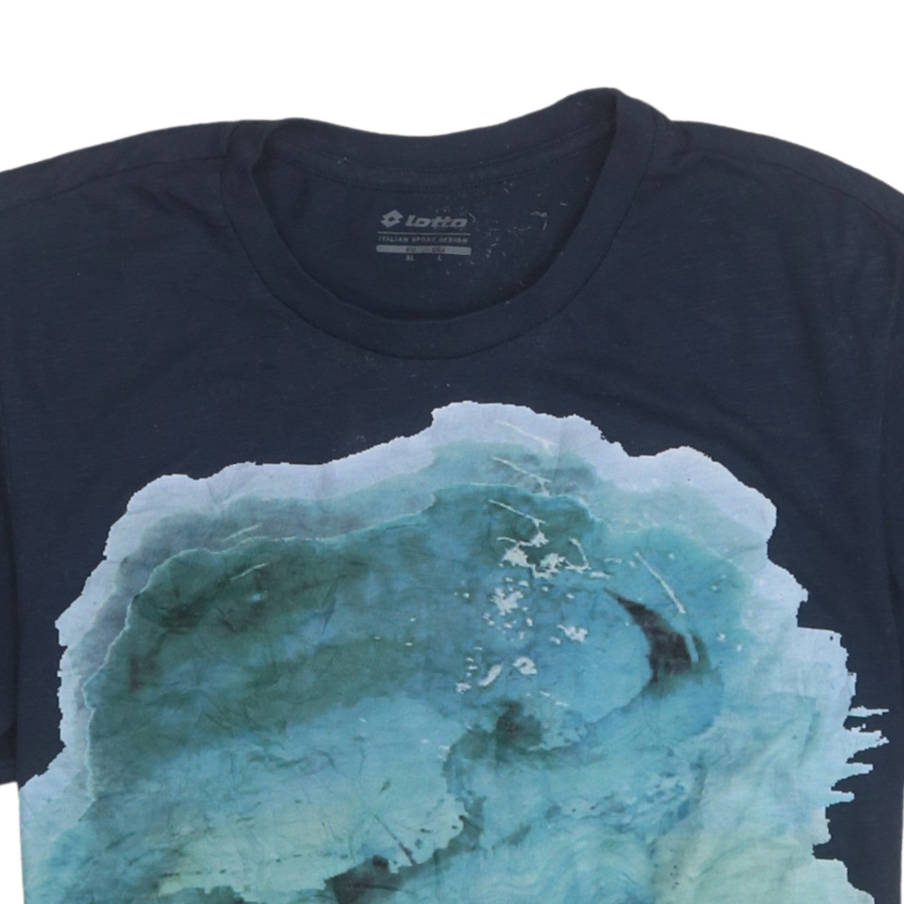 Lotto Men's Blue XL Graphic Sea Print Cotton T-Shirt