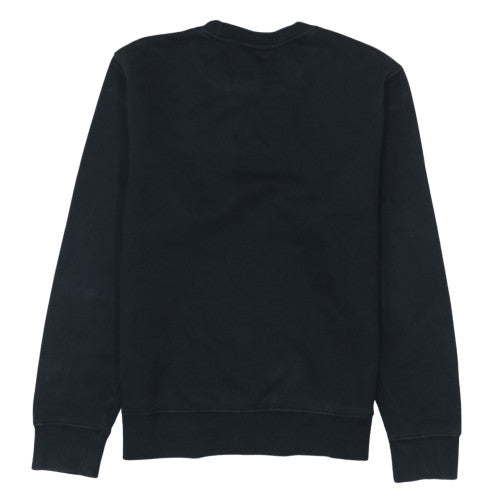 Nike Men's Black Crew Neck Pullover Sweatshirt Small Logo Sportswear