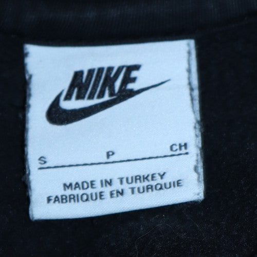 Nike Men's Black Crew Neck Pullover Sweatshirt Small Logo Sportswear