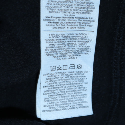 Nike Men's Black Crew Neck Pullover Sweatshirt Small Logo Sportswear