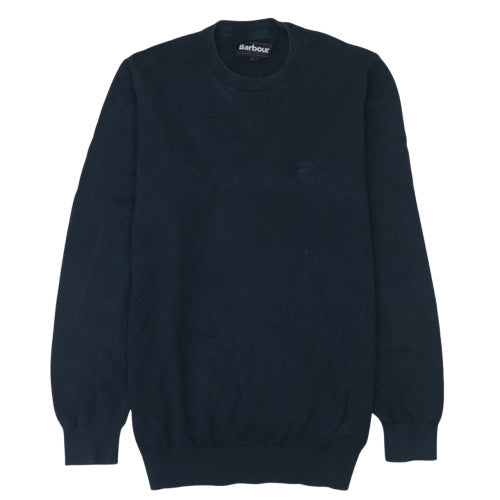 Barbour Men's Blue Cotton Crew Neck Pullover Jumper L