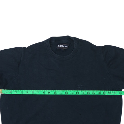 Barbour Men's Blue Cotton Crew Neck Pullover Jumper L