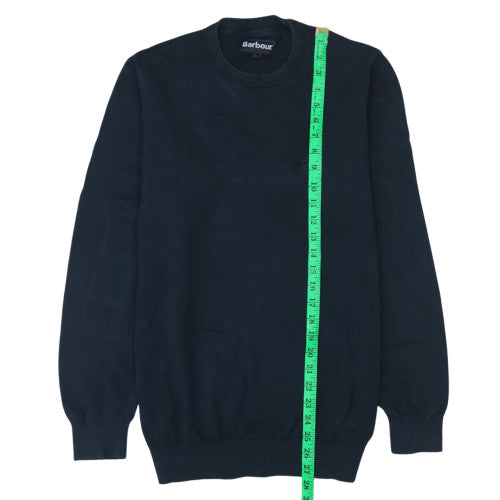 Barbour Men's Blue Cotton Crew Neck Pullover Jumper L