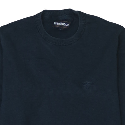 Barbour Men's Blue Cotton Crew Neck Pullover Jumper L