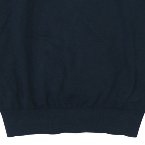 Barbour Men's Blue Cotton Crew Neck Pullover Jumper L