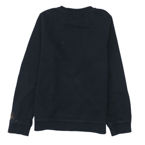 Nike Boys Black Pullover Sweatshirt M 137-147cm Crew Neck Logo Fleece