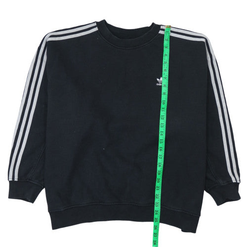 Adidas Women Black Size 16 Crew Neck Pullover Sweatshirt