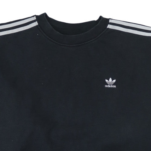 Adidas Women Black Size 16 Crew Neck Pullover Sweatshirt