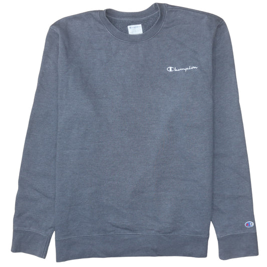 Champion Men's Grey Pullover Sweatshirt L Regular Fit Crew Neck