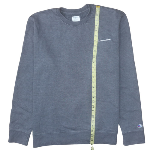 Champion Men's Grey Pullover Sweatshirt L Regular Fit Crew Neck