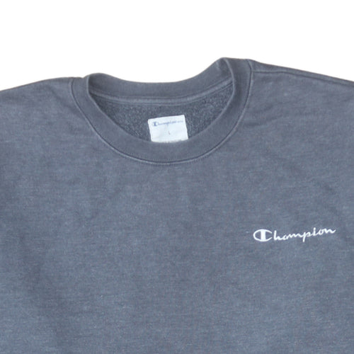 Champion Men's Grey Pullover Sweatshirt L Regular Fit Crew Neck