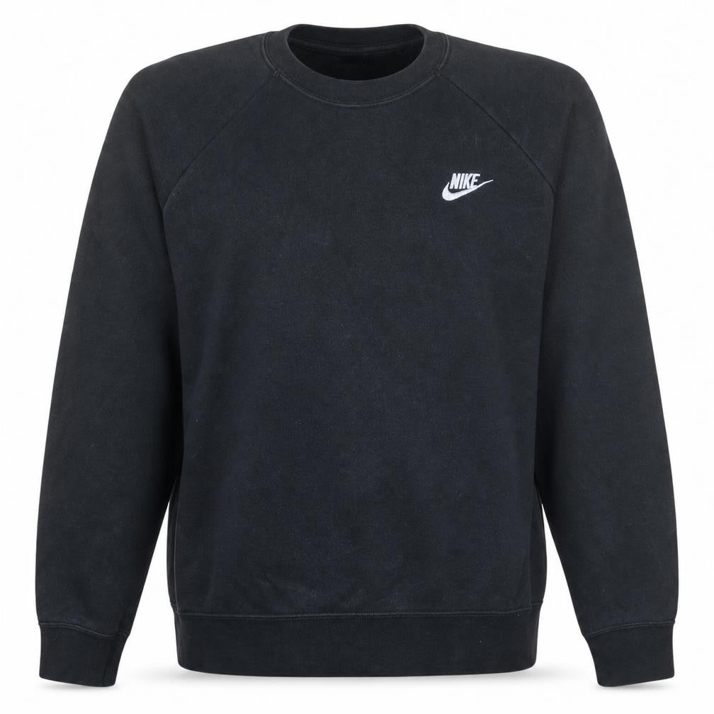 Front view of Nike Men's Black L Pullover Crew Neck Sweatshirt