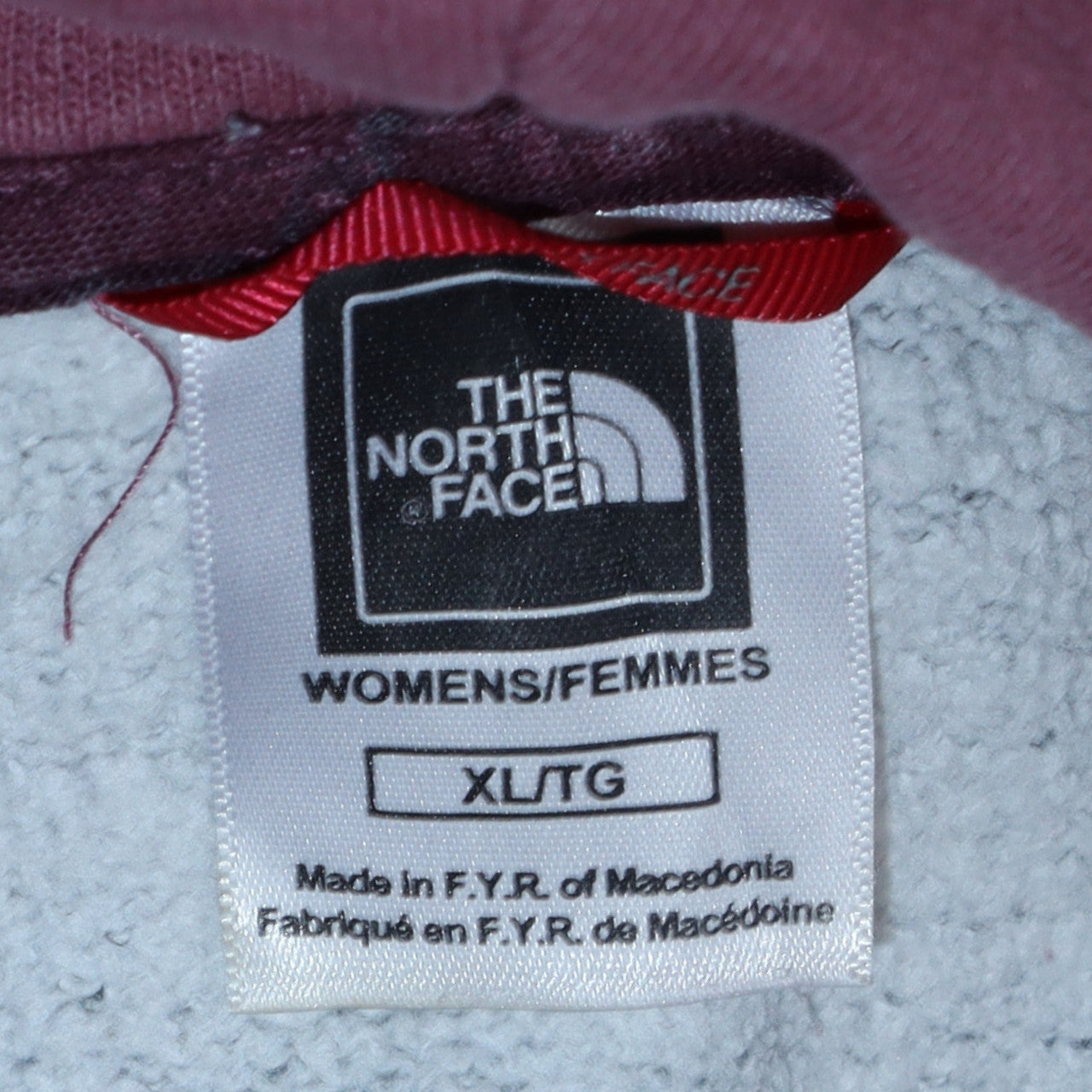 The North Face Womens Grey Pullover Hoodie XL Cotton Blend