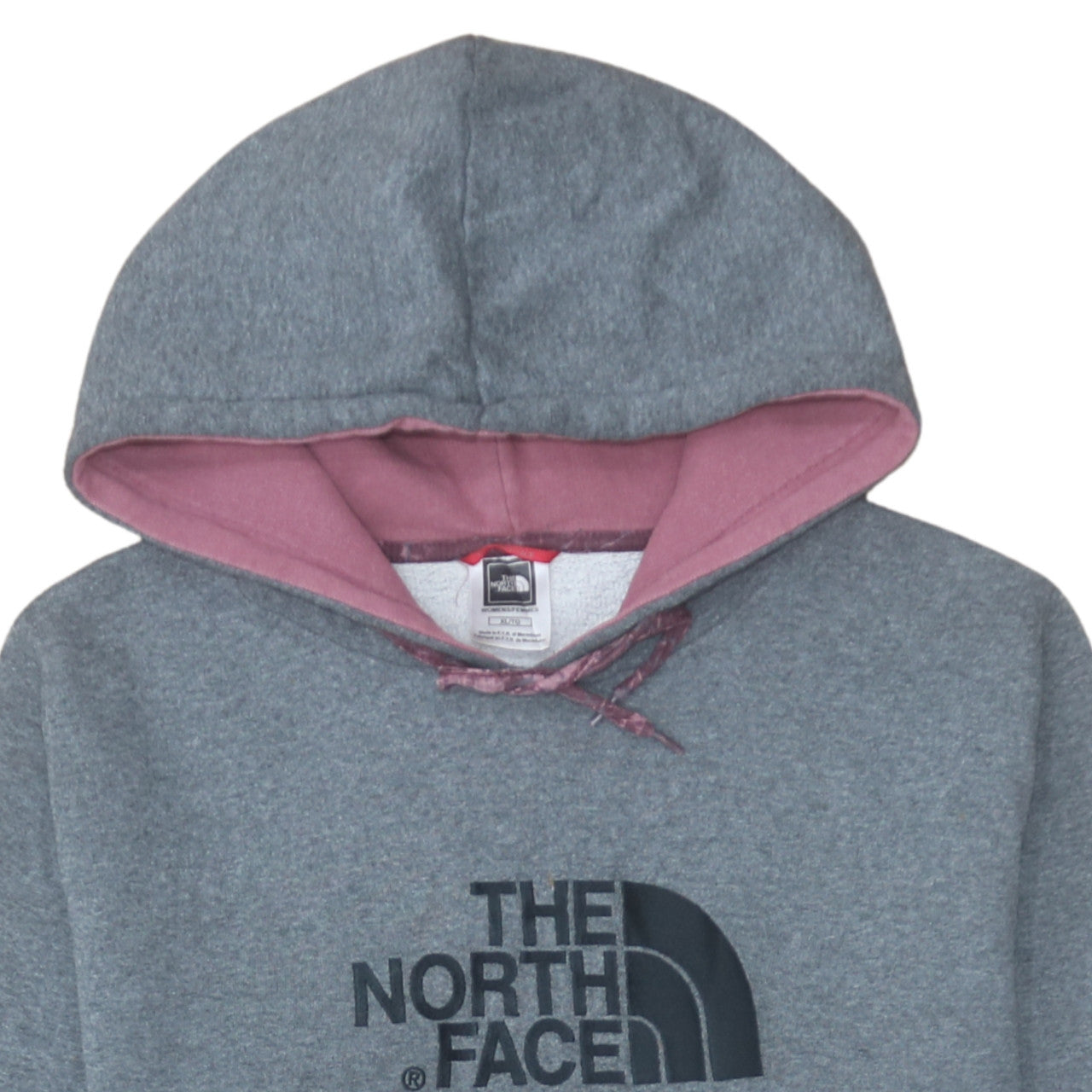 The North Face Womens Grey Pullover Hoodie XL Cotton Blend