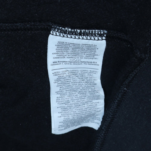 Nike Men's Black 1/2 Zip Hoodie Fleece Lined Pullover Size L
