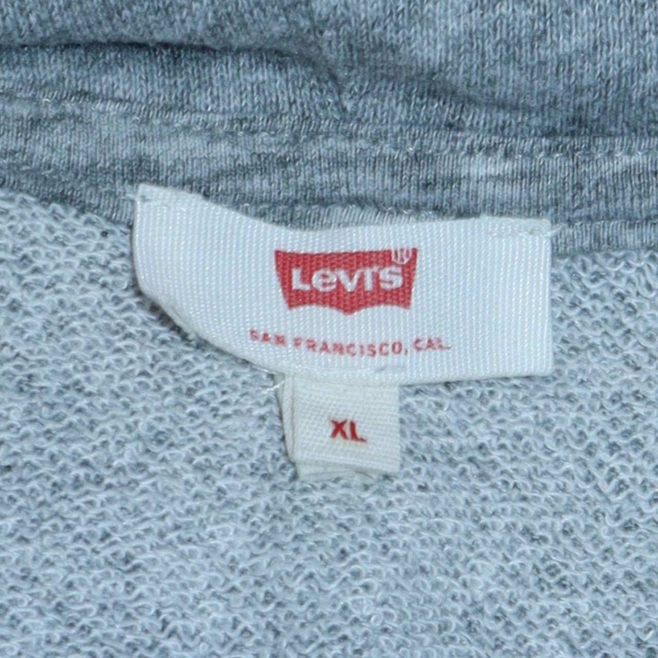 Levi's Womens Grey XL Pullover Hoodie with Red Logo Print