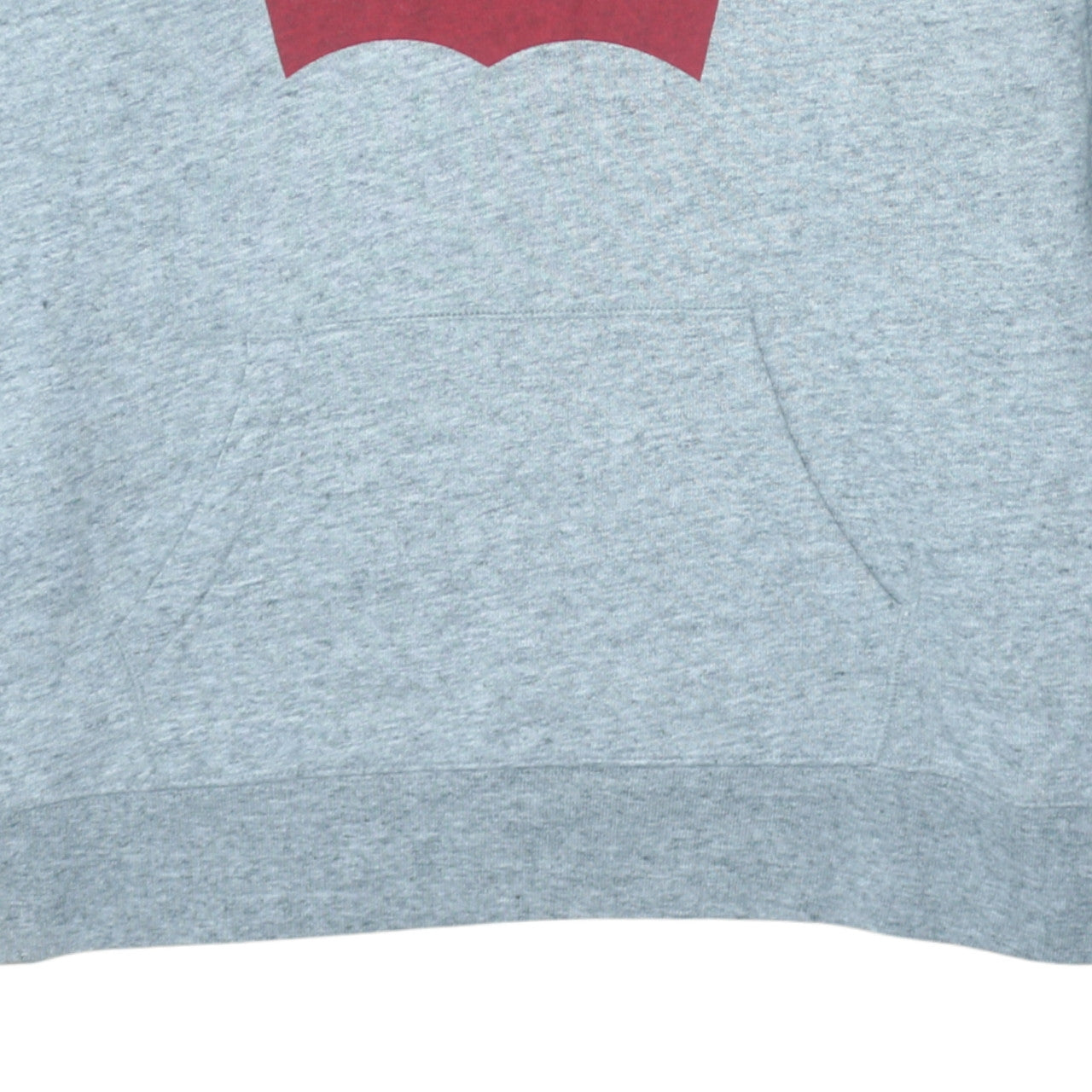 Levi's Womens Grey XL Pullover Hoodie with Red Logo Print