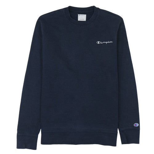 Champion Mens Navy Blue Sweatshirt L Crew Neck Classic Fit
