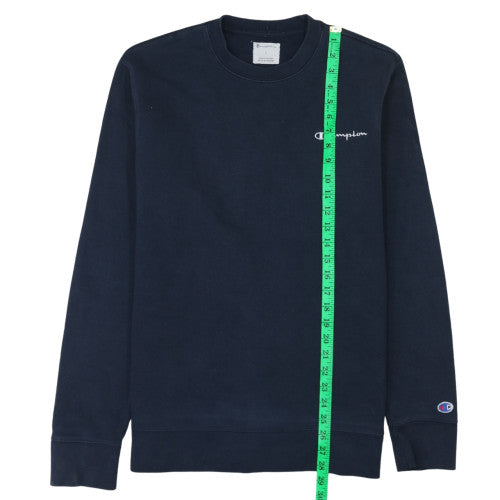 Champion Mens Navy Blue Sweatshirt L Crew Neck Classic Fit
