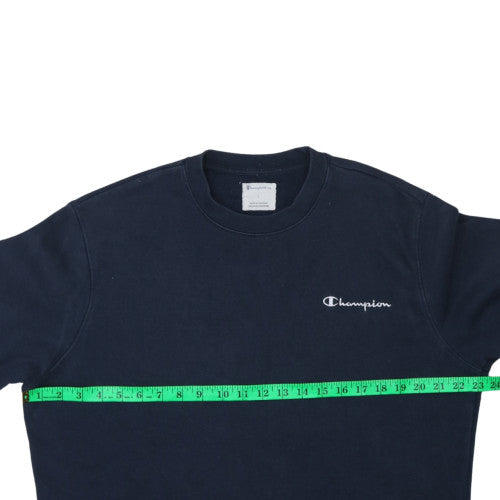 Champion Mens Navy Blue Sweatshirt L Crew Neck Classic Fit