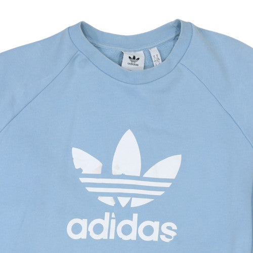 Adidas Men's Blue XL Pullover Sweatshirt Graphic Logo Crew Neck