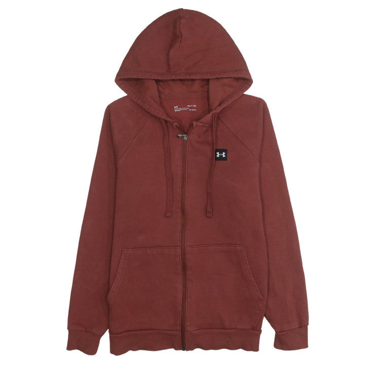 Under Armour Men's Brown Full Zip Hoodie Size S Relaxed Fit Fleece