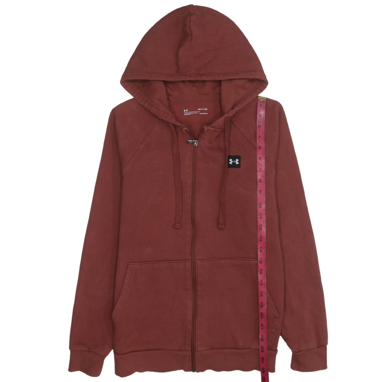 Under Armour Men's Brown Full Zip Hoodie Size S Relaxed Fit Fleece