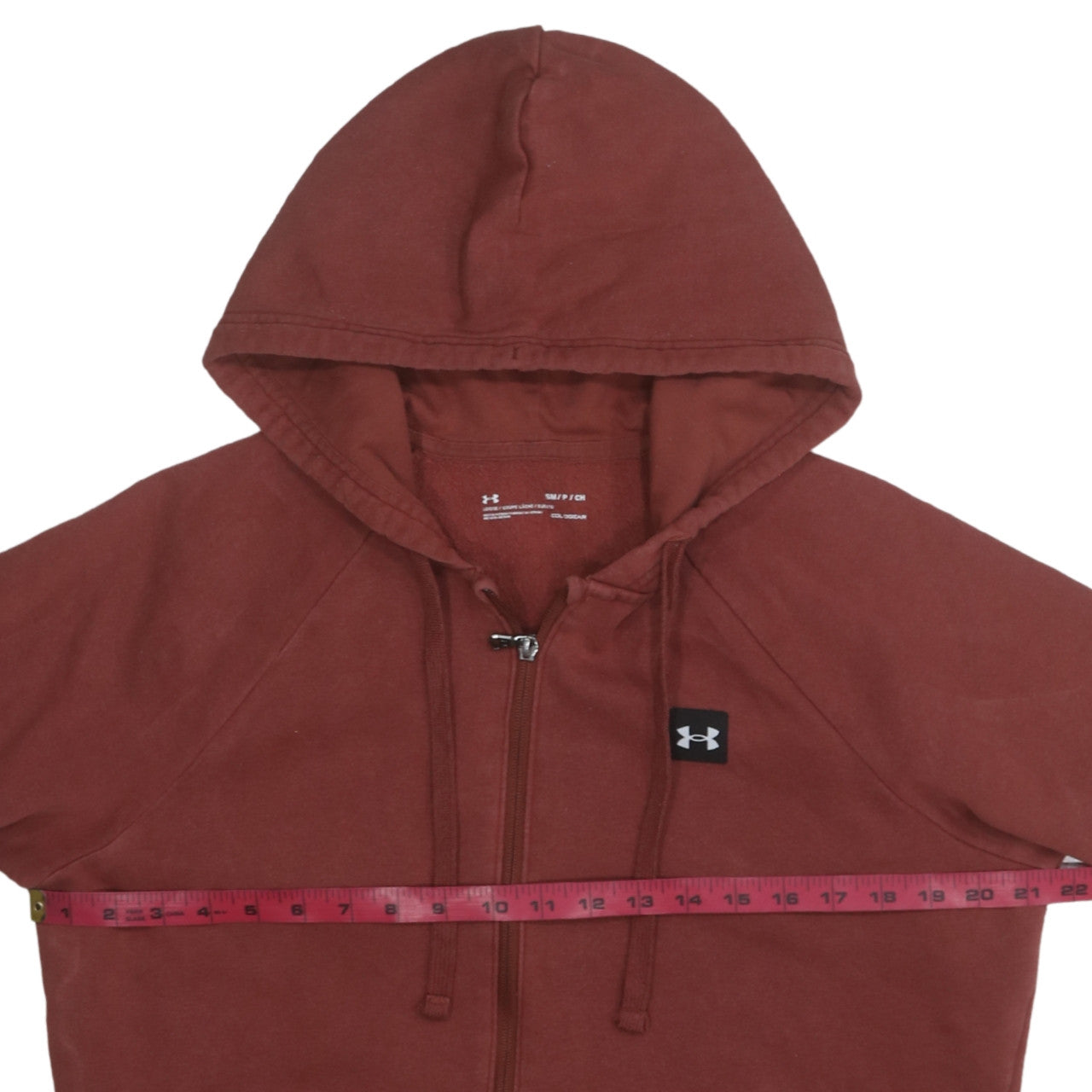 Under Armour Men's Brown Full Zip Hoodie Size S Relaxed Fit Fleece