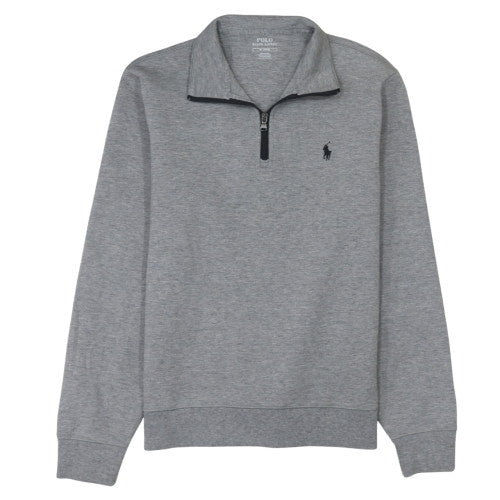 Ralph Lauren Men's Grey 1/4 Zip Collared Sweatshirt M Regular Fit