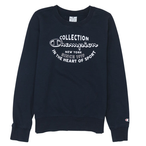 Champion Men's Blue Graphic Pullover Sweatshirt Medium