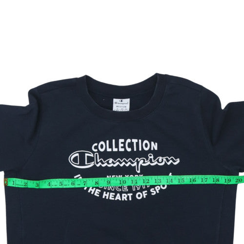 Champion Men's Blue Graphic Pullover Sweatshirt Medium