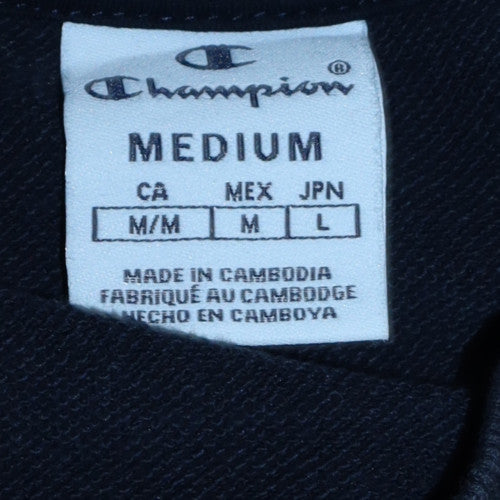 Champion Men's Blue Graphic Pullover Sweatshirt Medium