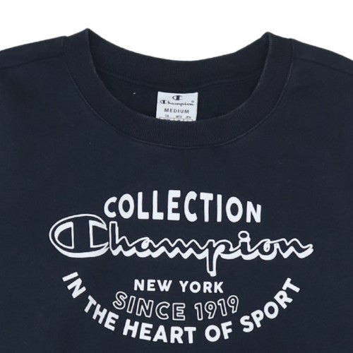 Champion Men's Blue Graphic Pullover Sweatshirt Medium