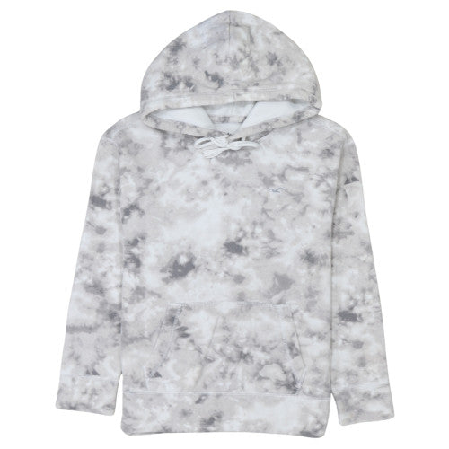 Hollister Unisex Grey XS Tie Dye Pullover Hoodie